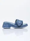 Diesel Blue Sa-oval D Pf W Heeled Sandals In Blue