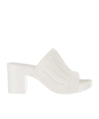 Diesel Sa-pamela H Logo-embossed Sandals In White
