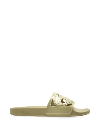 Diesel Sa-clyde Cut-out Slides In Animal Print