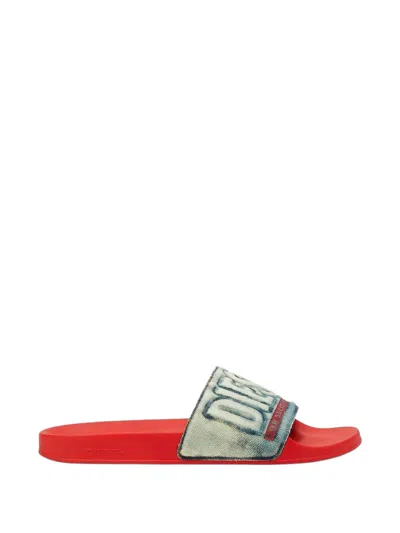 Diesel Sa-mayemi Denim Slides In Multi