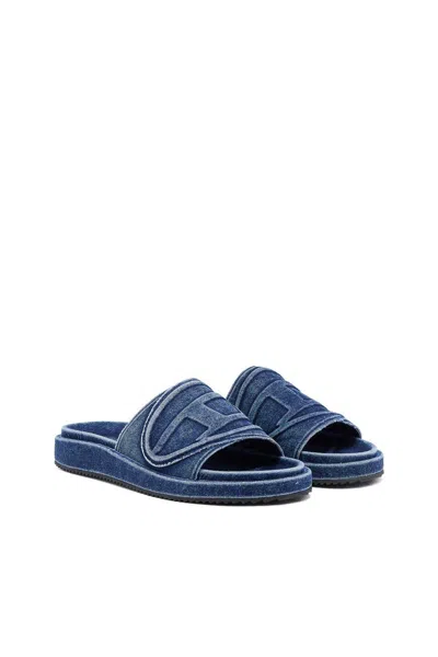 Diesel Sandals Man  Y03356 - Sa-slide D Oval P4155 H1940 Denim In Blue