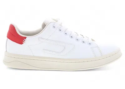 Pre-owned Diesel Sathene Low W (women's) Sneakers In White/red In Multi