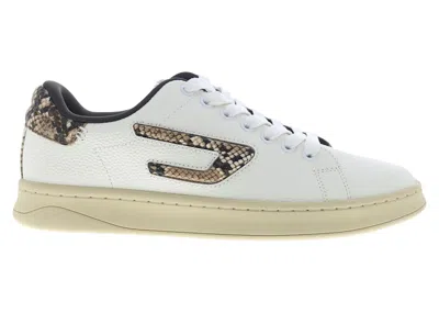 Pre-owned Diesel Sathene Low (women's) Sneakers In Pinecone/pebble/bright White