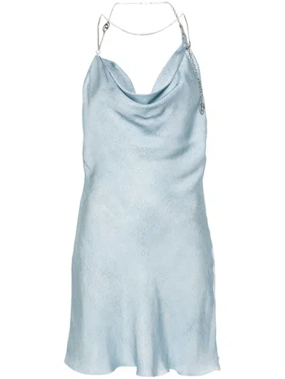 Diesel D-glass Slip Mini Dress In Blu