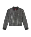Diesel Satin Pilot Jacket In Black