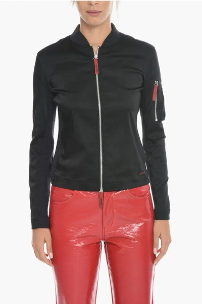 Diesel Satin T-opuntia Bomber Jacket With Contrasting Details And S In Multi