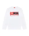 Diesel S-baxt-n1 Cotton Sweatshirt In White