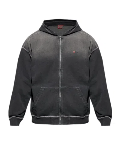 Diesel S-blaxto Zip-fastening Hoodie In Black