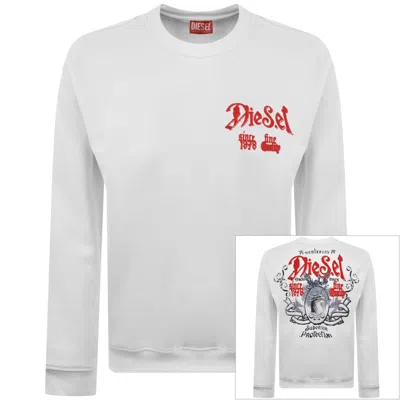 Diesel S-boxt Aa2 Sweatshirt White