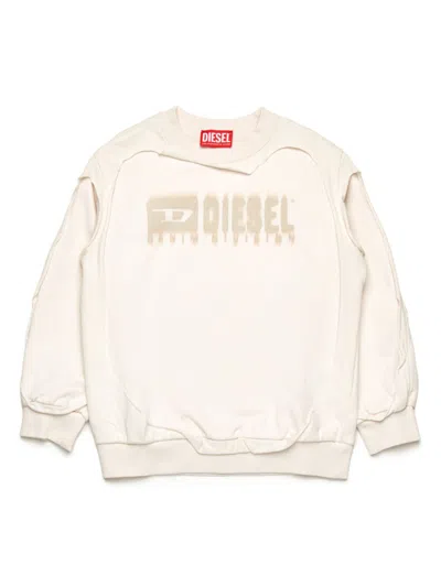 Diesel Kids' Sboxtdbl Over Long-sleeve T-shirt In Grey
