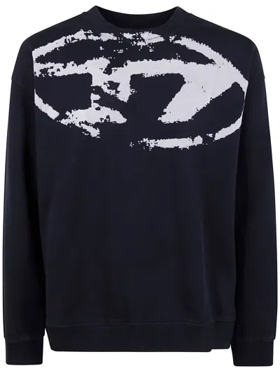 Diesel "s-boxt-n5" Round Neck Sweatshirt In Black