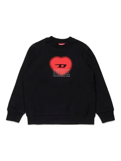 Diesel Kids' Scacuore Sweatshirt In Black