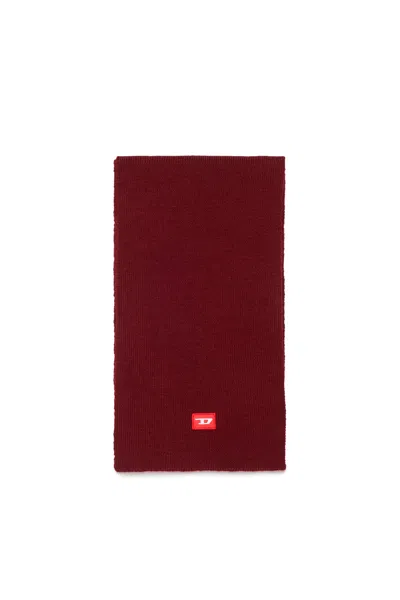 Diesel Scarf With Logo In Red