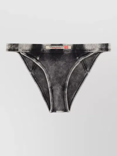Diesel Scarlet Dnm Briefs Contrast Stitching Waistband In Gray