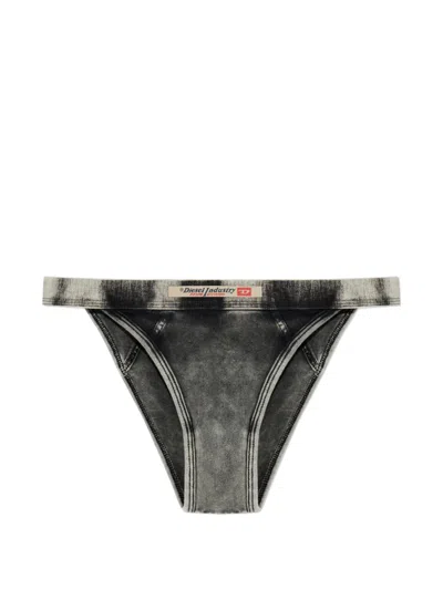 Diesel Scarlet Dnm Briefs Contrast Stitching Waistband In Gray