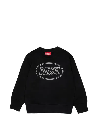 Diesel Kids' Scircle Over Sweatshirt In Black