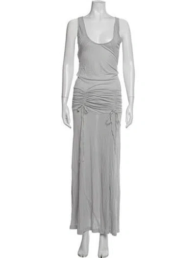 Pre-owned Diesel Scoop Neck Long Dress In Grey