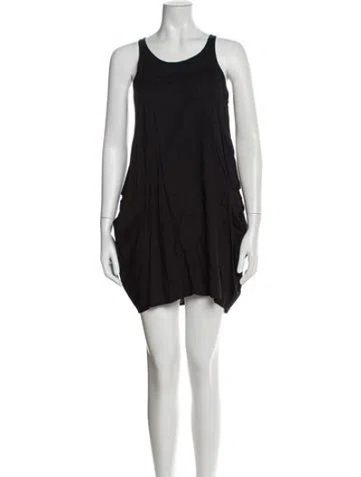 Pre-owned Diesel Scoop Neck Mini Dress In Black