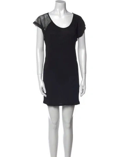 Pre-owned Diesel Scoop Neck Mini Dress In Blue