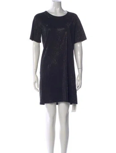 Pre-owned Diesel Scoop Neck Mini Dress In Blue