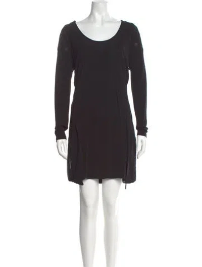 Pre-owned Diesel Scoop Neck Mini Dress In Gray