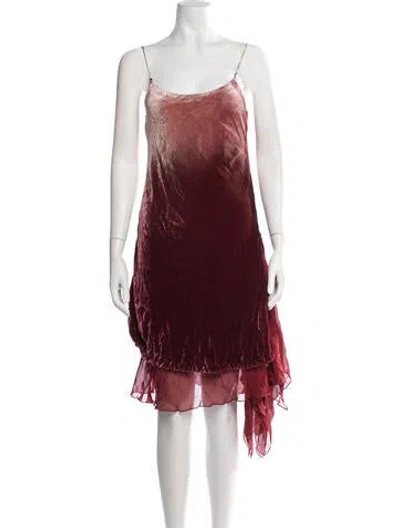 Pre-owned Diesel Scoop Neck Mini Dress In Red