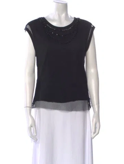 Pre-owned Diesel Scoop Neck Sweater In Black