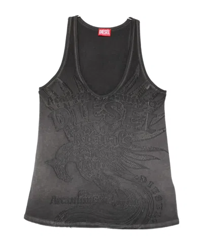 Diesel Scoop-neck Tank Top In Black