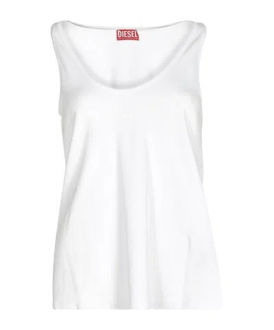 Diesel Scoop-neck Tank Top In White