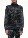 Diesel Houndstooth Bomber Jacket In Black