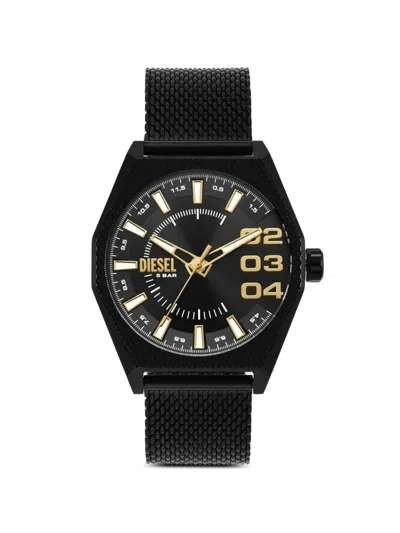 Diesel Scraper 43mm Mesh-link Watch In Neutral