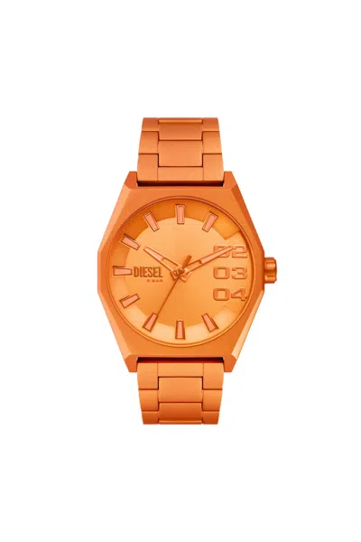 Diesel Scraper Three-hand Orange Aluminum Watch