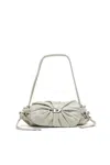 Diesel Scrunch-d S-shoulder Bag In Scrunched Leather In White