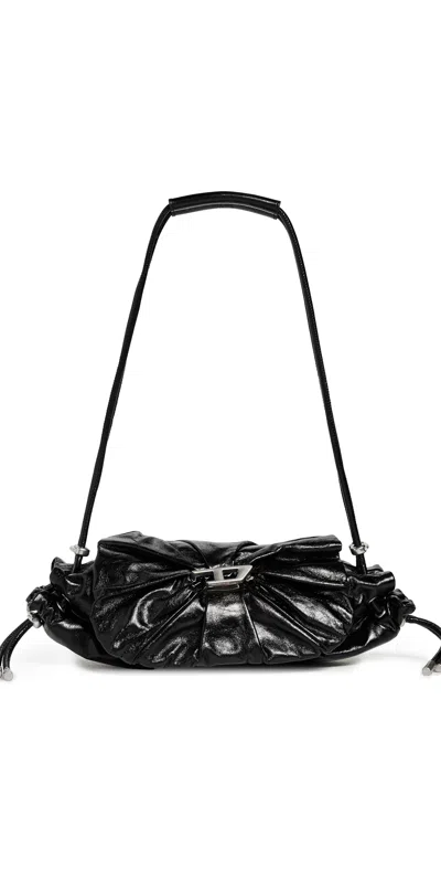 DIESEL SCRUNCH-D SHOULDER BAG 001 - BLACK