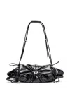 Diesel Scrunch-d M-borsa A Spalla In Pelle Lucida In Black