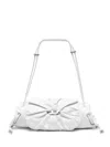 Diesel Women Scrunch Leather Shoulder Bag In White