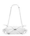 Diesel Women Scrunch Leather Shoulder Bag In White