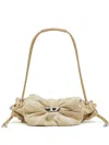 Diesel Womens Scrunch-d Cotton-blend Shoulder Bag Sand In T2065