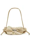 Diesel Womens Scrunch-d Cotton-blend Shoulder Bag Sand In T2065