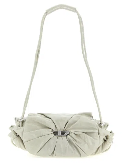 Diesel Scrunch-d Shoulder S Shoulder Bags Beige In Gray