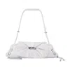 Diesel Scrunch D Small Shoulder Bag - Leather - White In White