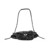 Diesel Scrunch-d S-shoulder Bag In Scrunched Leather In Black
