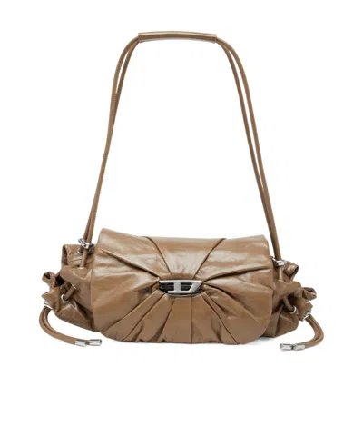 Diesel Scrunch Shoulder Bag In Brown