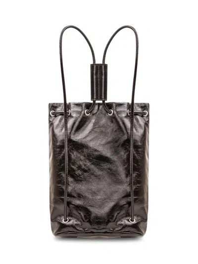 Diesel Scrunch-back Mini Backpack In Nero