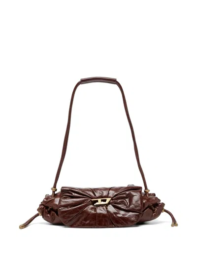 Diesel Scrunch-d Leather Shoulder Bag In Pattern