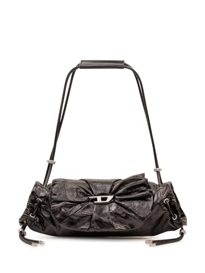 Diesel Scrunch-d Shoulder Bag (size S) In Nero