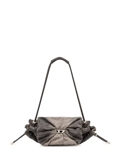 Diesel Scrunch-detail Shoulder Bag In Brown