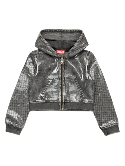Diesel Kids' Sdenny Hoodie In Grau