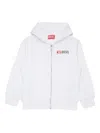 Diesel Sdropshoodz Over Zip-fastening Hoodie In White
