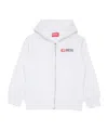 Diesel Sdropshoodz Over Zip-fastening Hoodie In White